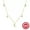 Gold, variant on Stars and Moon Clear, Cubic Zirconia Stars and Moon Necklace, Sterling Silver