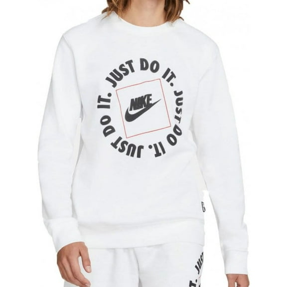 Nike Men's Sweatshirt Just Do It Pullover Athletic Long Sleeve Athletic Sweater, Black, L