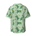 thumbnail image 2 of Gaeub Cute Dinosaurs in Space Men's Lapel Short Sleeve Shirt, Relaxed Fit Shirt, Soft and Breathable for Outdoors Party Travel - 4X-Large, 2 of 7
