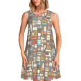 thumbnail image 1 of KLL Kitchen Food Pattern Womens Summer Dresses 2025,Loose Round Neck Sleeveless Sundresses Tank Dresses with Pockets, 1 of 7