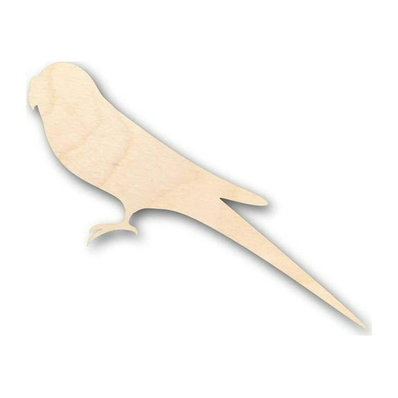 Unfinished Wood Parakeet Shape - Animal - Wildlife - Pet - Craft - up to 46" DIY 3" / 1/8"