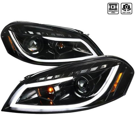 Projector Head-Light for 2006-2013 Chevrolet Impala - Glossy Black