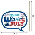 thumbnail image 6 of Big Dot of Happiness Firecracker 4th of July - Red, White and Royal Blue Party Photo Booth Props Kit - 20 Count, 6 of 8