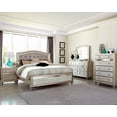 thumbnail image 2 of Coaster Company Bling Glam Hardwood Storage Panel Bed, Queen, Metallic Platinum, 2 of 2
