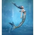 thumbnail image 3 of Ambesonne Ocean Duvet Cover Sets, Mermaid Myth Creature, 2-King, Blue, 3 of 7