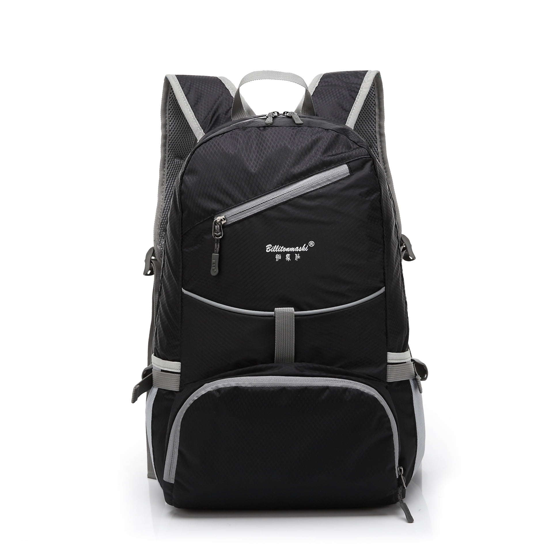 Portable Folding Bag Ultra-light Nylon Bag Travel Shoulder Bag Outdoor Backpack Unisex Mountaineering Bag Black by Unbranded
