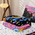 thumbnail image 5 of Homewish Pink Blue Ice Cream Baseball Bat Print Zipper Twin Comforter Sets with Fitted Sheet and 2 Pillowcases,Sweet Sports Theme Zipper Bedding Set For Kids Boys And Girls,Reversible,4-Piece, 5 of 7