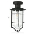 thumbnail image 3 of SAFAVIEH Rueda 8 in. Rustic Bronze Steel Mount Light with Black Shade, 3 of 4
