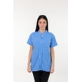 thumbnail image 3 of Post Mastectomy Band collar shirt with Drain pockets Camisole for Drain Management Systems Size: Large, Color: Sky Blue, 3 of 5