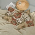 thumbnail image 5 of Vintage Floral Pillow Covers 18x18 Set of 2 Rustic Brown Red Flowers Decorative Throw Pillows Botanical Leaf Outdoor Pillowcase Decorations Linen Farmhouse Cushion Case for Couch Sofa Decor, 5 of 6