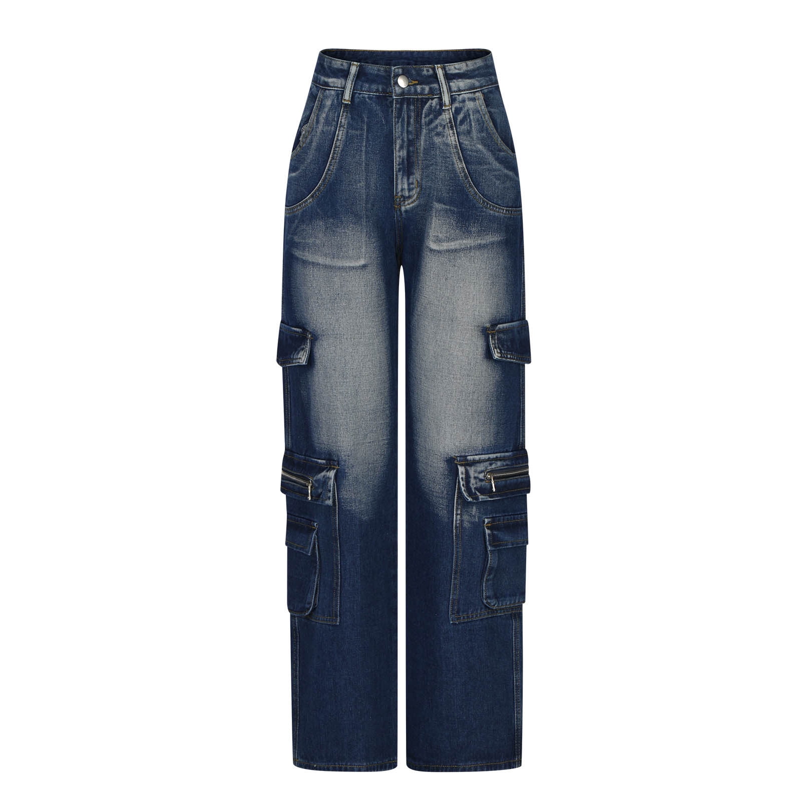 Casual Ladies Jean Brands FAIWAD Womens Trendy High Waist Jeans