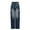 Dark Blue, variant on Lovskoo 2024 Women's Cargo Pants Streetwear Trendy Denim Button Zipper Solid High Waist Pants with Pockets Jean Long Trousers Dark Blue