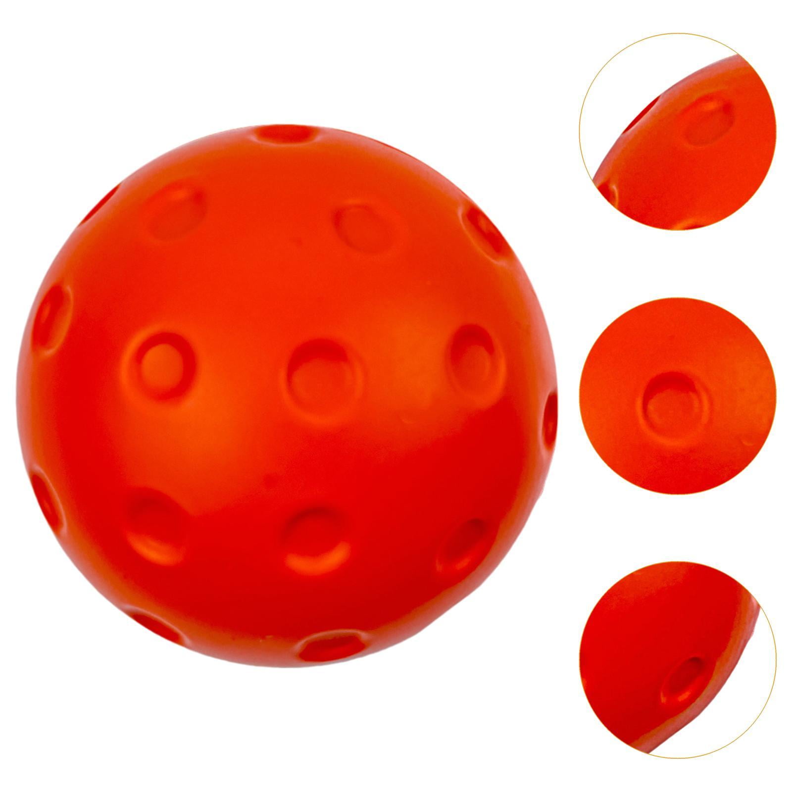 Baoblaze 10 Pieces Pickleball Ball Indoor Practice Ball 74mm Flexible Silent s red