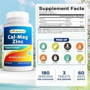 Best Naturals Cal Mag Zinc 180 Tablets