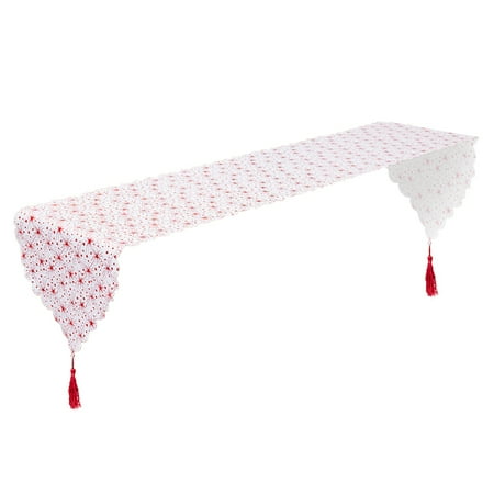 

Veki Christmas Table Runner Winter Table Bunting Tablecloth For Farmhouse Christmas Kitchen Decoration Snowman Table Decoration Christmas Table Runner Small Lace Table