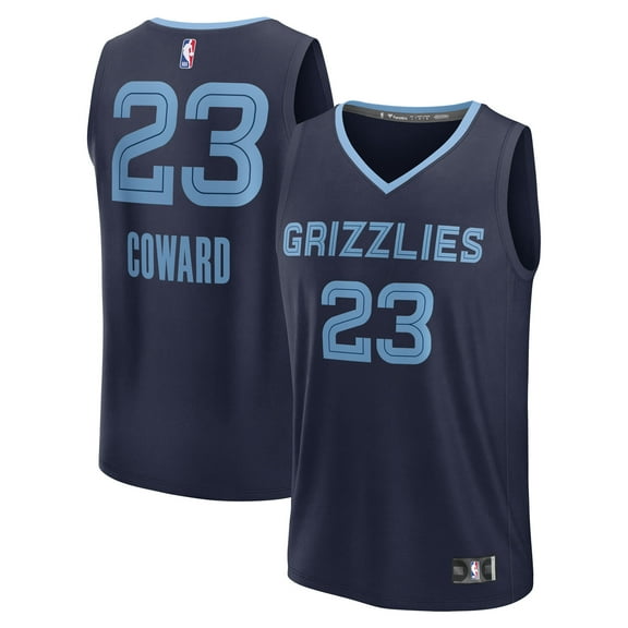 Youth Fanatics Cedric Coward Navy Memphis Grizzlies 2025 NBA Draft First Round Pick Fast Break Replica Jersey - Icon