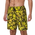 thumbnail image 2 of Daiia Yellow Butterflies Mens Swim Trunks Swim Shorts Quick Dry Swim Shorts with Mesh Lining Pockets-Medium, 2 of 9