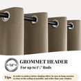 thumbnail image 6 of ZOPZO Thermal Blackout Curtains, Khaki, 52W x 84L Inch, Noise Reducing Grommet Top Drapes for Home Window, Bedroom or Living Room, 2 Panels, 6 of 9