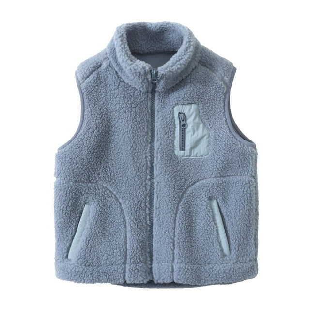 Gilet pour Hommes, Enfants Couleur Unie Nylon Manches Longues Col Rond
