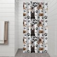 thumbnail image 2 of French Bulldog Footprint Shower Curtain 36"x72" ,Bathroom Decorative Shower Curtains Set with 12 Hooks,Modern Waterproof Washable Shower Curtain, 2 of 6