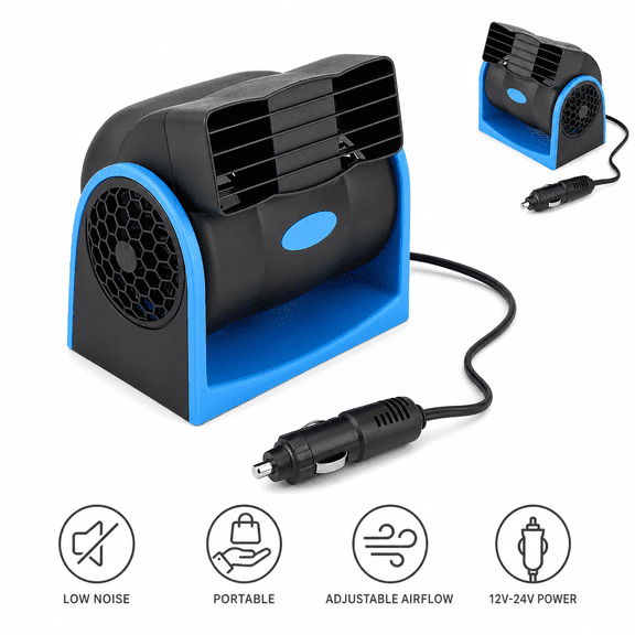 Portable DC 12V-24V Car AC Air Fan Cooler Car Bladeless Air Conditioner Summer Car Vehicle Truck Cooling Air Fan