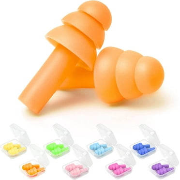 Earplugs for Sleeping Noise Cancelling, Reusable Ear Plugs– Super Soft, Silicone Ear Plug, for Sleeping 8 Pairs, Swimming, Snoring, Concerts, Work, Noisy Places (8 Different Colors))