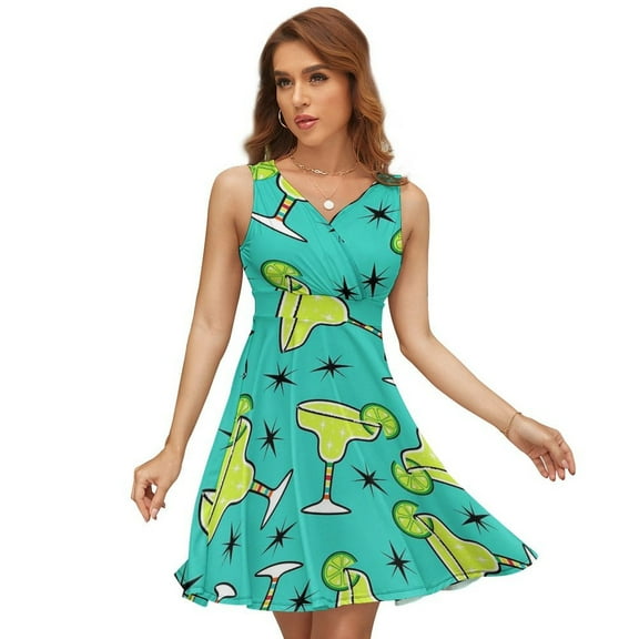 Margarita Time Sundress Sleeveless Dress Summer Women Clothes Dress for Women Dresses
