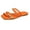 Orange, variant on YLYL Women's Flat Slides Sandals Square Open Toe Slip on Comfortable Summer Beach Vacation Slippers