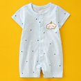 thumbnail image 4 of Birdeem Barboteuse pour Bébés Filles Enfant Été Mince Nouveau-Né Coton Imprimé Col Rond Manches Courtes Pyjama et Grenouillères, 4 of 12
