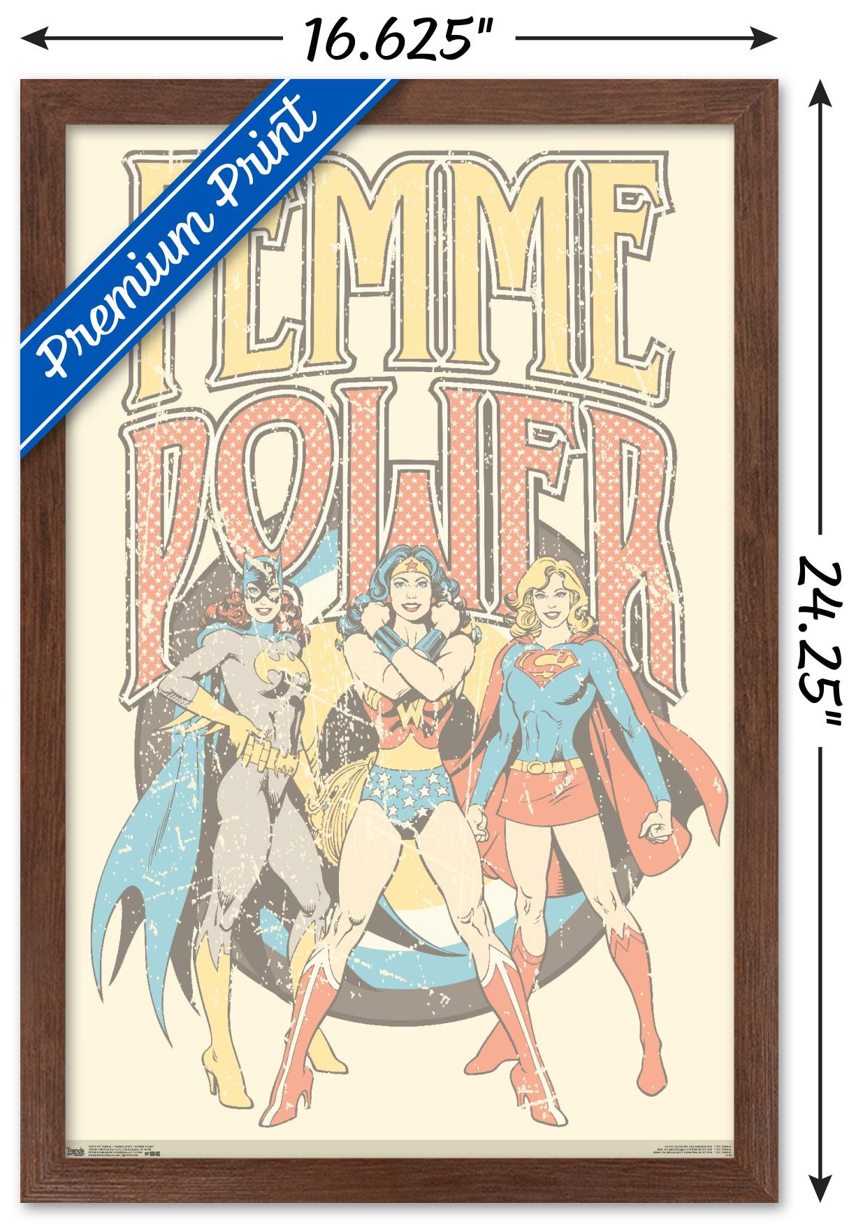 DC Comics - Women Of DC - Femme Power Wall Poster, 14.725" x 22.375", Framed