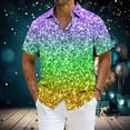 thumbnail image 3 of Handshe Men's Shirt, Carnival Print with Button-Down Collar for Casual and Daily Wear, 3 of 8