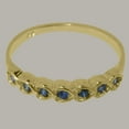 thumbnail image 6 of LBG British Made 14k Yellow Gold Natural Sapphire Womens Promise Ring - 33 size options - Size 10.5, 6 of 9