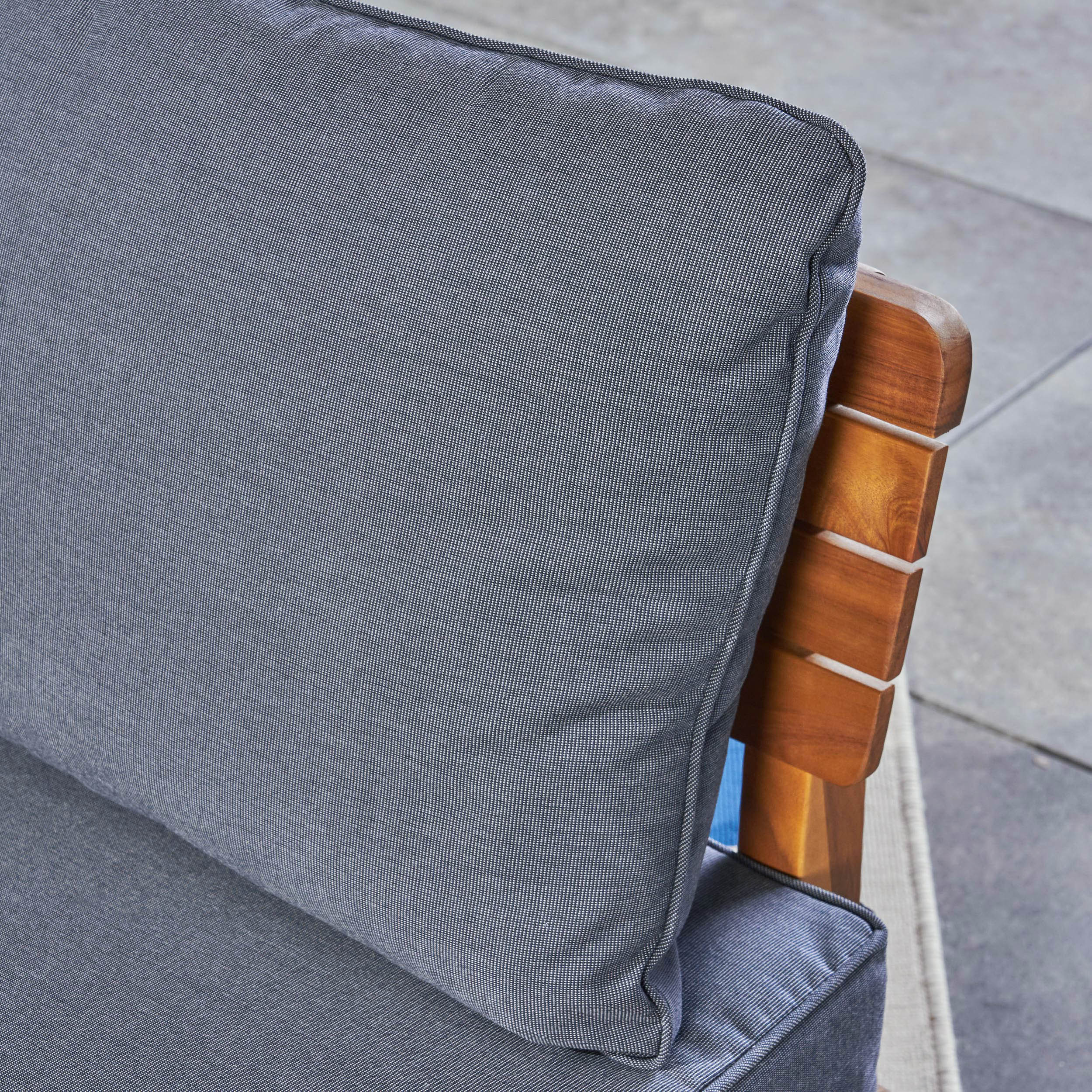 Noble House Balmoral Outdoor Loveseat Teak & Gray