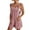 Pink, variant on Women's Jumpsuits, Rompers & Overalls Tie Shoulder Shorts Scoop Neck With Pocket Jumpsuits for Women