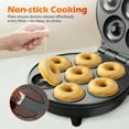 thumbnail image 5 of KEINVE Mini Donut Waffle Cake Maker - Non-Stick, 7 Slots Home Baking Machine, Great for Breakfast, Snacks, Desserts and More, 5 of 8
