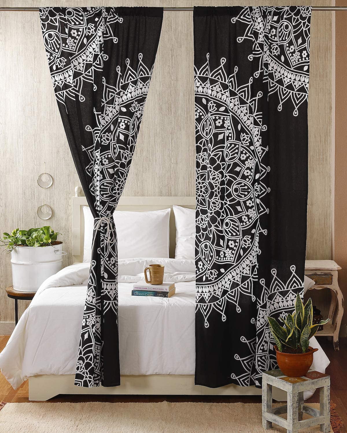 Indian Mandala Window Indian Drapes Hanging Curtains Home Garden Treatment Set 