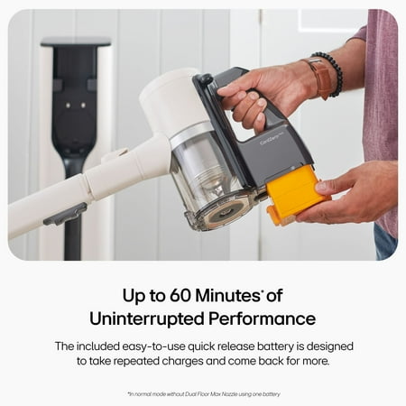 LG - CordZero All-in-One Cordless Stick Vacuum with Dual Floor Max Nozzle - Essence White
