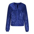 thumbnail image 6 of purcolt Women's Shiny Sequin Jacket Open Front Zip Up Sparkly Glitter Cropped Jacket Casual Long Sleeve Cardigan Coat for Club Party, S-XXL, 6 of 8