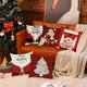 thumbnail image 4 of Farfi fundas para almohadas navideñas, funda de almohada de Papá Noel, fundas de cojines de muñeco de nieve, decoración navideña para el hogar, sofá, 4 of 5