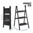 thumbnail image 2 of WZTO Lightweight Step Ladder Stool Ladder Steel Ladder Step Stool with Anti-Slip Pedal Stepping Ladder Folding Ladder Portable for Home Kitchen Library Office apposite, 2 of 9