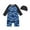 Navy, variant on Hienoo Boys Long Sleeve Zip-Up Rash Guard One-Piece Swimsuit with Hat Bathing Suit