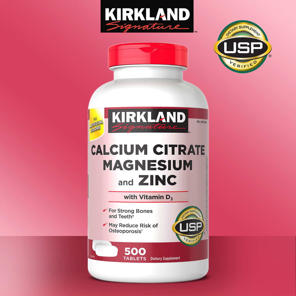 Kirkland Signature Calcium 600mg With Vitamin D3 500 Tablets Strong Bones 