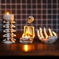 thumbnail image 1 of Adorno de Mesa para Candelabro con Forma de Calavera para Halloween | Soporte de Resina Blanca con Forma de Garra | Decoración para Fiestas En Casa - 13,6 X 9 X 7,5 Cm, 1 of 6
