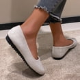 thumbnail image 6 of NOKIO Women'S Suede Loafers Women'S Flat Footwear Ladies Summer Fashion Shallow Mouth Solid Colour Soft Comfortable Flat Heel Round Head Lightweight Single Shoes Casual Shoes, 6 of 6