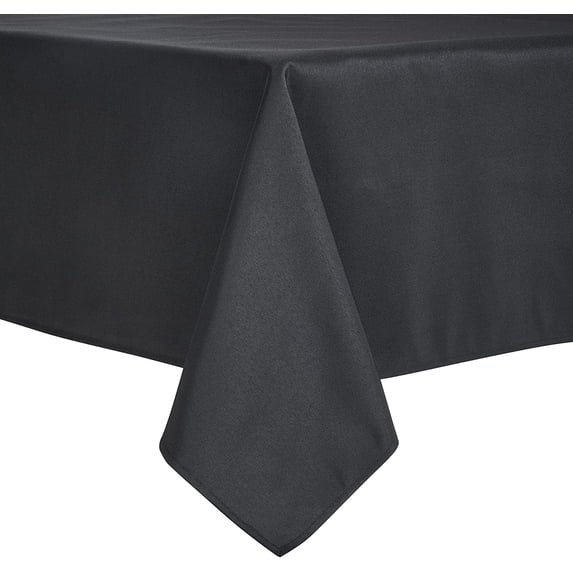 RCZ Décor Black Rectangle Tablecloth | Washable Polyester | Wrinkle Resistant | 60” X 102” | Premium Tablecloth for Weddings, Parties and More