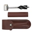 thumbnail image 2 of Wood Drill Bit Tool, Portable Hand Auger Wrench Practical Multifunctional  For Outdoor Activity Brown Leather Bag And Holster, 2 of 8