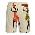 thumbnail image 6 of Wukai African Women Print Beach Trunks with Compression Liner Swimsuit Quick Dry Beach Sports Shorts with Pocket-X-Large, 6 of 8