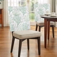 thumbnail image 4 of Sage Green Coral Coastal Chair Back Covers, Removable Chair Covers for Dining Chairs Set of 8, Washable Chairs Slipcovers Back Seat Protector for Wedding Party 19"x20", 4 of 9