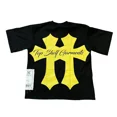 thumbnail image 2 of Camisetas de hip hop con estampado de letras cruzadas y estilo gótico de gran tamaño para mujer, ropa de calle de verano, camisetas para parejas Y2k, 2 of 5