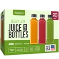 thumbnail image 1 of Botellas de jugo DECADORN de 355 ml, 20 unidades con tapas para nevera sin BPA, 1 of 7
